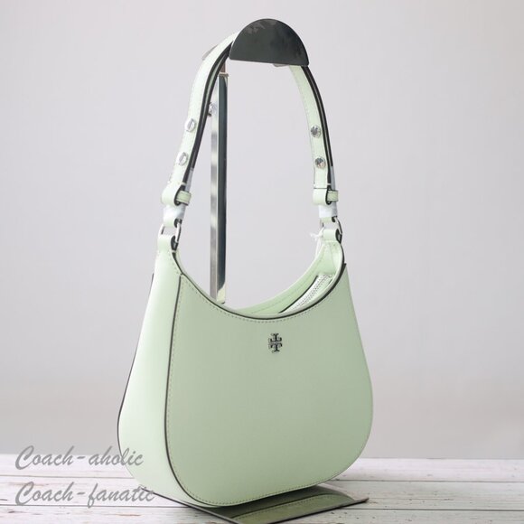 NWT Tory Burch Emerson Saffiano Leather Shoulder Bag in Meadow Mist - Picture 4 of 10